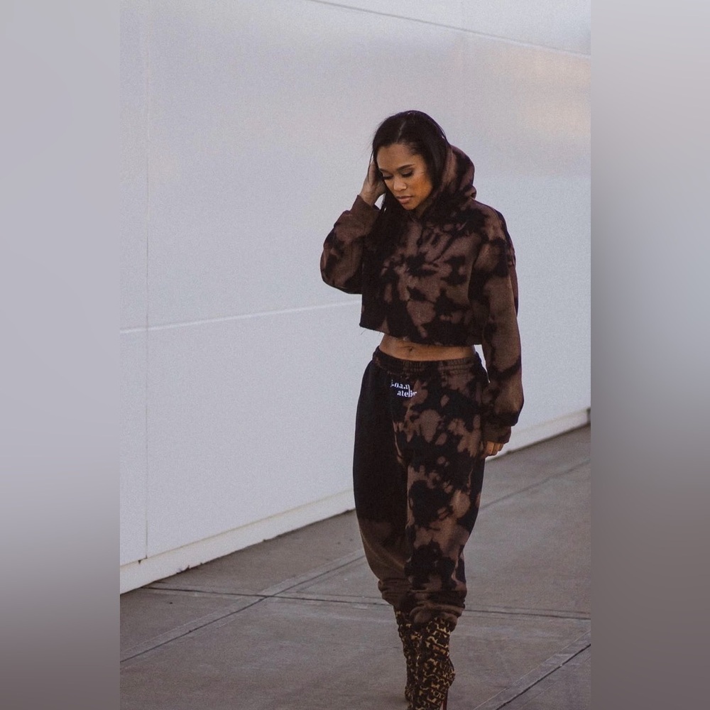 Stylish Black and Brown Tie-Dye Joggers